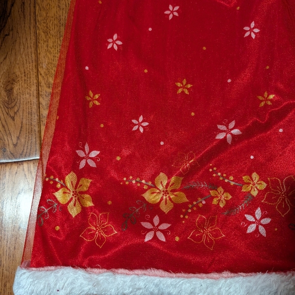 Disney Girls Sheer Overlay Fur Trimmed Princess Nightgown Dress Size 8 EUC - Picture 2 of 5